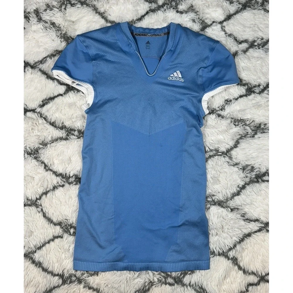 ADIDAS Primeknit A1 Climacool‎ Football Jersey Blue White Men's 2XL *NEW* DQ3447